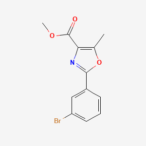 molecular formula C12H10BrNO3 B13691071 Methyl 2-(3-Bromophenyl)-5-methyloxazole-4-carboxylate 