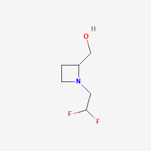molecular formula C6H11F2NO B13691172 [1-(2,2-Difluoroethyl)azetidin-2-YL]methanol 