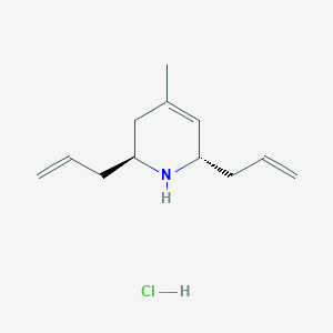 molecular formula C12H20ClN B1369125 (2S,6S)-2,6-Diallyl-4-methyl-1,2,3,6-tetrahydropyridine hydrochloride 