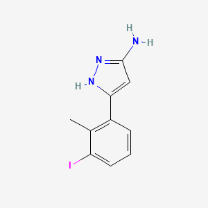 molecular formula C10H10IN3 B13691252 3-Amino-5-(3-iodo-2-methylphenyl)pyrazole 