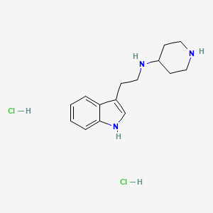 molecular formula C15H23Cl2N3 B1369126 [2-(1h-Indol-3-yl)-ethyl]-piperidin-4-ylamine dihydrochloride CAS No. 435342-22-6