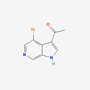 molecular formula C9H7BrN2O B13691260 3-Acetyl-4-bromo-6-azaindole 