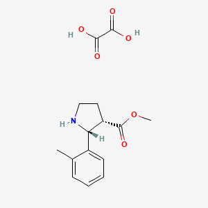 molecular formula C15H19NO6 B1369127 methyl (2R,3S)-2-(2-methylphenyl)pyrrolidine-3-carboxylate oxalate 