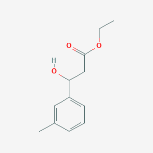 molecular formula C12H16O3 B13691280 Ethyl 3-hydroxy-3-(m-tolyl)propanoate 