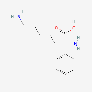 molecular formula C13H20N2O2 B1369129 2,7-Diamino-2-phenylheptanoic acid 