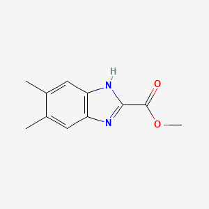molecular formula C11H12N2O2 B13691296 Methyl 5,6-Dimethylbenzimidazole-2-carboxylate 