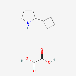 molecular formula C10H17NO4 B1369135 2-Cyclobutylpyrrolidine oxalate CAS No. 1177360-55-2