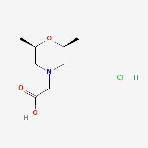 molecular formula C8H16ClNO3 B1369140 [(2R,6S)-2,6-Dimethylmorpholin-4-YL]acetic acid hydrochloride CAS No. 960374-60-1