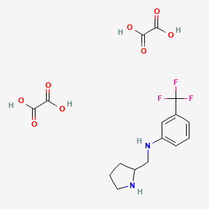 molecular formula C16H19F3N2O8 B1369143 N-(pyrrolidin-2-ylmethyl)-3-(trifluoromethyl)aniline dioxalate CAS No. 1177278-33-9