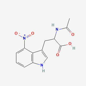 molecular formula C13H13N3O5 B13691432 N-Acetyl-4-nitro-L-tryptophan 