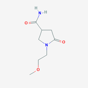 molecular formula C8H14N2O3 B1369144 1-(2-Methoxyethyl)-5-oxopyrrolidine-3-carboxamide CAS No. 910443-50-4