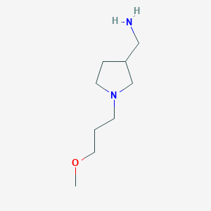 molecular formula C9H20N2O B1369145 [1-(3-Methoxypropyl)-3-pyrrolidinyl]methanamine CAS No. 914202-87-2