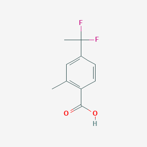 molecular formula C10H10F2O2 B13691463 4-(1,1-Difluoroethyl)-2-methyl-benzoic Acid 