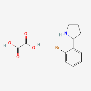 molecular formula C12H14BrNO4 B1369150 2-(2-bromophenyl)pyrrolidine;oxalic acid 