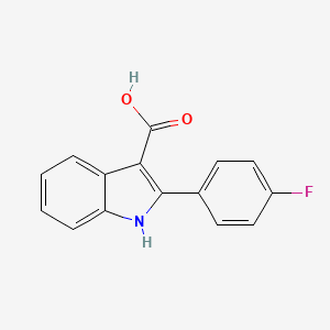 molecular formula C15H10FNO2 B1369154 2-(4-fluorophenyl)-1H-indole-3-carboxylic acid CAS No. 773870-18-1