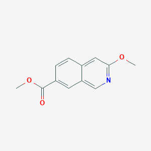 molecular formula C12H11NO3 B13691554 Methyl 3-methoxyisoquinoline-7-carboxylate 
