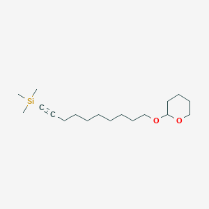 molecular formula C18H34O2Si B13691568 Trimethyl[10-[(tetrahydro-2H-pyran-2-yl)oxy]-1-decynyl]silane 
