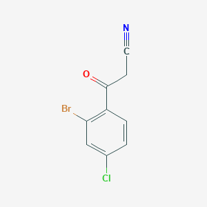 molecular formula C9H5BrClNO B13691688 3-(2-Bromo-4-chlorophenyl)-3-oxopropanenitrile 