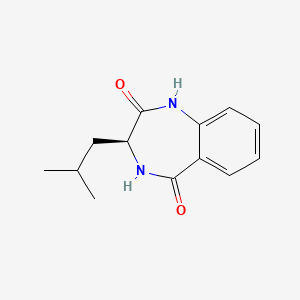 molecular formula C13H16N2O2 B1369170 (3S)-3-异丁基-3,4-二氢-1H-1,4-苯并二氮杂卓-2,5-二酮 CAS No. 104874-01-3