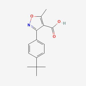 molecular formula C15H17NO3 B13691715 3-[4-(tert-Butyl)phenyl]-5-methylisoxazole-4-carboxylic Acid 