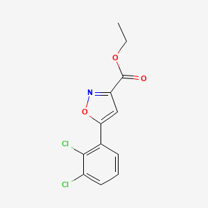 molecular formula C12H9Cl2NO3 B13691735 Ethyl 5-(2,3-Dichlorophenyl)isoxazole-3-carboxylate 