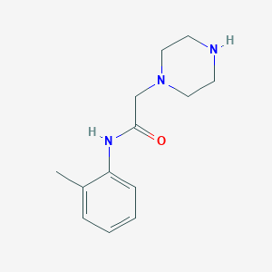 molecular formula C13H19N3O B1369181 N-(2-Methylphenyl)-2-(piperazin-1-YL)acetamide 