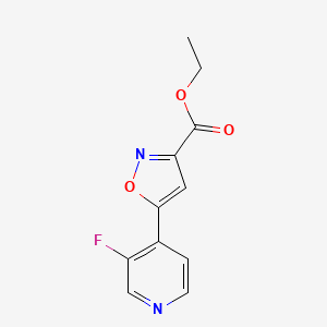 molecular formula C11H9FN2O3 B13691818 Ethyl 5-(3-Fluoro-4-pyridyl)isoxazole-3-carboxylate 