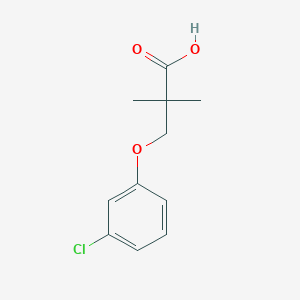 molecular formula C11H13ClO3 B1369187 3-(3-Chlorophenoxy)-2,2-dimethylpropionic acid 