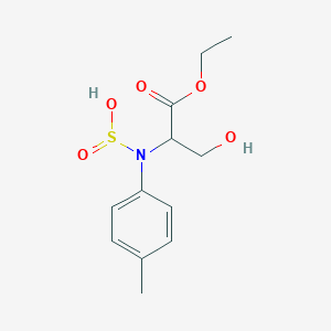 molecular formula C12H17NO5S B13691913 1-[[(2S)-1-ethoxy-3-hydroxy-1-oxopropan-2-yl]-sulfinoamino]-4-methylbenzene 