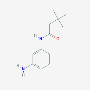 molecular formula C13H20N2O B1369193 N-(3-amino-4-methylphenyl)-3,3-dimethylbutanamide 