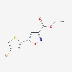 molecular formula C10H8BrNO3S B13691946 Ethyl 5-(4-Bromo-2-thienyl)isoxazole-3-carboxylate 
