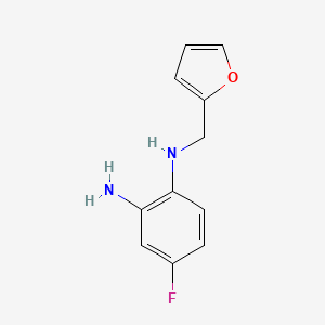 molecular formula C11H11FN2O B1369203 4-Fluoro-N1-(2-furylmethyl)-1,2-benzenediamine 