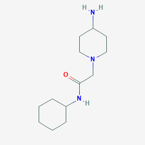 molecular formula C13H25N3O B1369205 2-(4-aminopiperidin-1-yl)-N-cyclohexylacetamide 