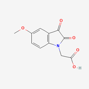 molecular formula C11H9NO5 B1369206 2-(5-Methoxy-2,3-dioxoindolin-1-yl)acetic acid 