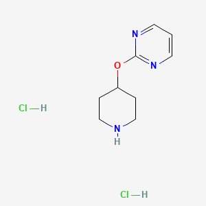 molecular formula C9H15Cl2N3O B1369211 2-(Piperidin-4-yloxy)pyrimidine dihydrochloride CAS No. 950649-19-1