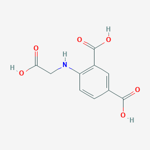 molecular formula C10H9NO6 B13692124 4-[(Carboxymethyl)amino]benzene-1,3-dicarboxylic acid CAS No. 4435-99-8