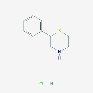 molecular formula C10H14ClNS B1369213 2-Phenylthiomorpholine hydrochloride CAS No. 77082-60-1