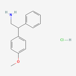 molecular formula C15H18ClNO B1369214 2-(4-Methoxyphenyl)-2-phenylethylamine hydrochloride CAS No. 21998-49-2