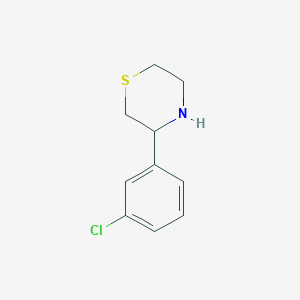 molecular formula C10H12ClNS B1369218 3-(3-Chlorophenyl)thiomorpholine CAS No. 864685-25-6