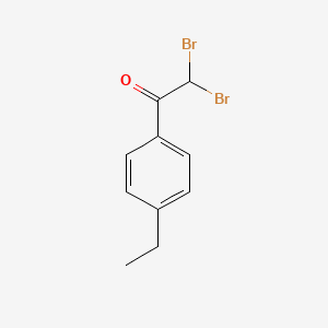 molecular formula C10H10Br2O B13692315 2,2-dibromo-1-(4-ethylphenyl)ethanone 