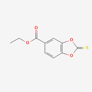 molecular formula C10H8O4S B13692328 Ethyl 2-Thioxobenzo[d][1,3]dioxole-5-carboxylate 
