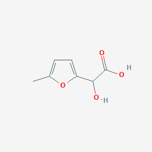 molecular formula C7H8O4 B13692375 I+/--Hydroxy-5-methyl-2-furanacetic acid CAS No. 956754-20-4