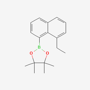 molecular formula C18H23BO2 B13692619 2-(8-Ethylnaphthalen-1-yl)-4,4,5,5-tetramethyl-1,3,2-dioxaborolane 