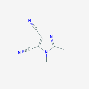 molecular formula C7H6N4 B1369269 1,2-Dimethyl-1H-imidazole-4,5-dicarbonitrile CAS No. 61053-16-5