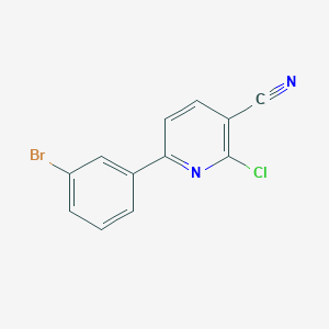 molecular formula C12H6BrClN2 B136927 6-(3-溴苯基)-2-氯烟酰腈 CAS No. 147426-93-5