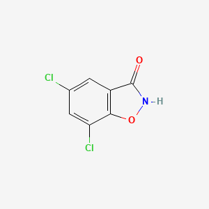 molecular formula C7H3Cl2NO2 B13692732 5,7-Dichlorobenzisoxazol-3(2H)-one CAS No. 66571-27-5
