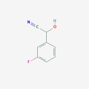B136929 2-(3-Fluorophenyl)-2-hydroxyacetonitrile CAS No. 143103-67-7