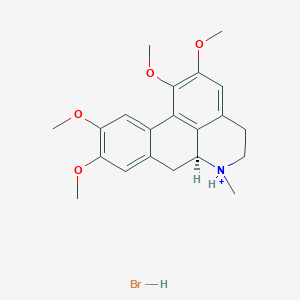 (6As)-1,2,9,10-tetramethoxy-6-methyl-5,6,6a,7-tetrahydro-4H-dibenzo[de,g]quinolin-6-ium;hydrobromide