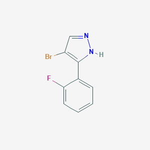 molecular formula C9H6BrFN2 B136931 4-bromo-5-(2-fluorophenyl)-1H-pyrazole CAS No. 149739-37-7