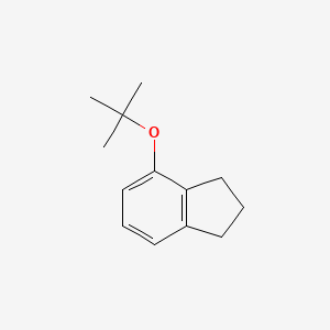 molecular formula C13H18O B13693253 4-(tert-Butoxy)indane 